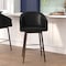 Flash Furniture 26" Black LeatherSoft Counter Stool with Wood Legs AY-1928-26-BK-GG - alternate 1